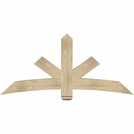Ekena Millwork Alberta Rough Sawn Timber Gable Bracket, Douglas Fir, 72"W x 33"H x 6"D x 6"F, 11/12 Pitch GBW072X33X0606ALB00RDF